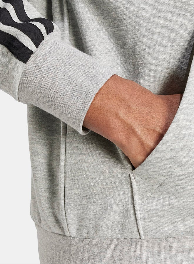 Adidas Essentials 3-Stripes Fleece Hoodie - Image 5